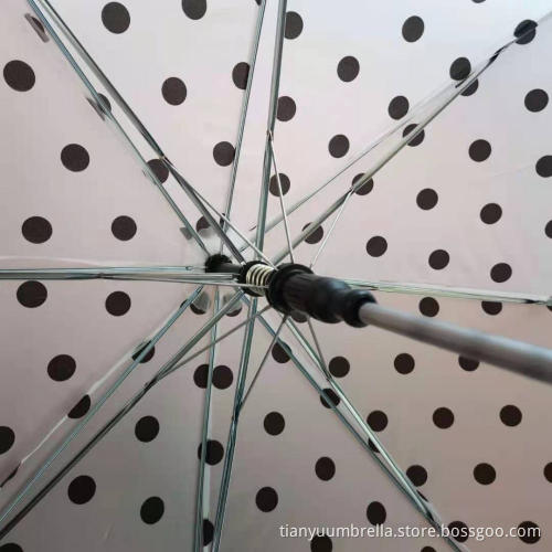 EVA Frosted Automatic Polka-Dot Umbrella